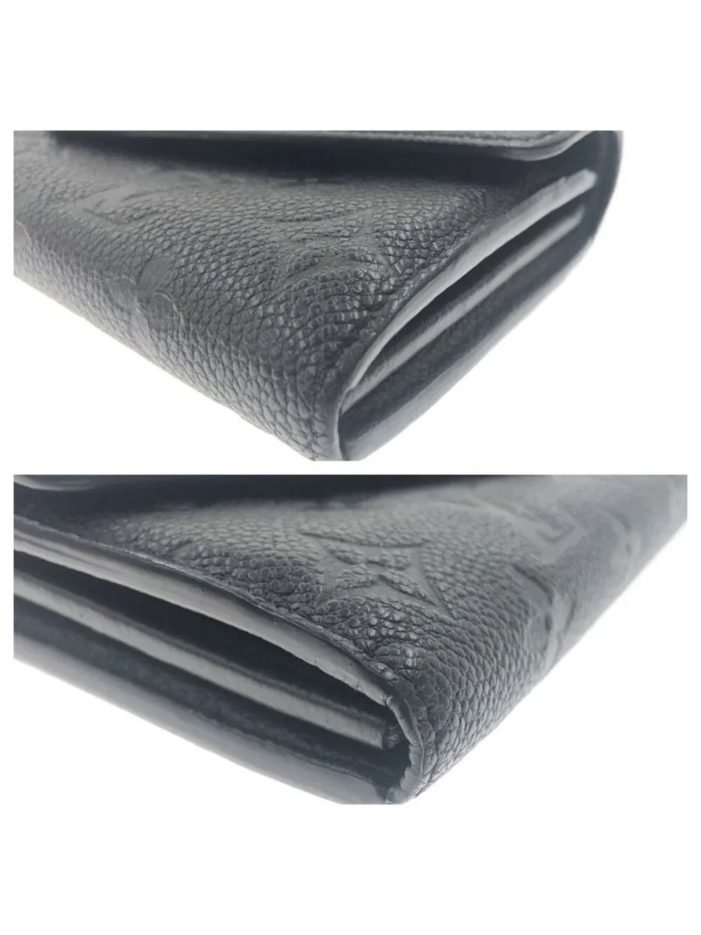 Louis Vuitton Monogram Empreinte Portefeuille Sarah Wallet Black
